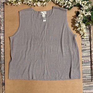 .✦ ݁˖Flash Sale.✦ ݁˖ August Silk Ribbed Sleeveless Blouse 3X